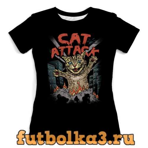 Футболка Cat attack женская