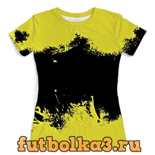 Футболка Черно-желтые краски женская