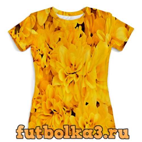 Футболка Желтые цветы женская