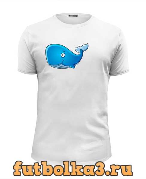Футболка Голубой морской кит-кашалот мужская