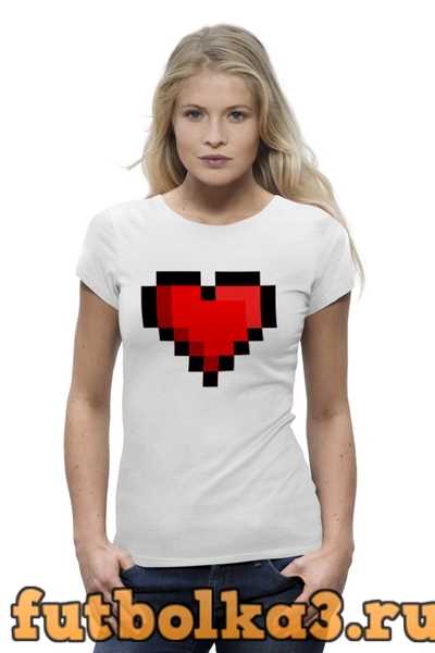 Футболка Пиксельное Сердце (8-бит) женская