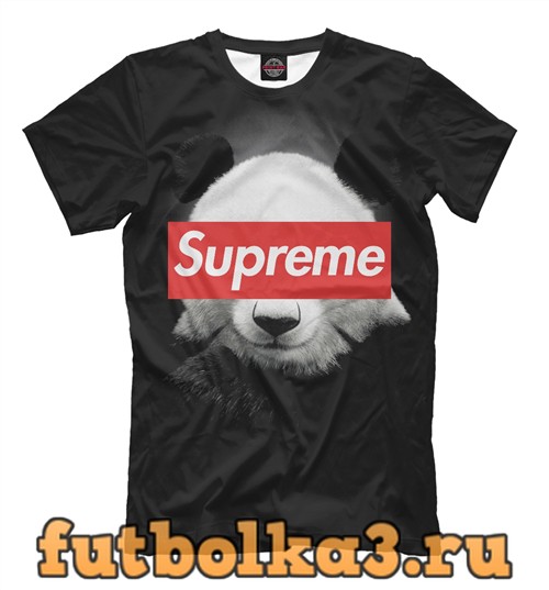 Футболки с принтом Supreme панда. 