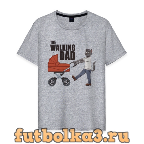 Футболка Walking dadГуляющий папа мужская